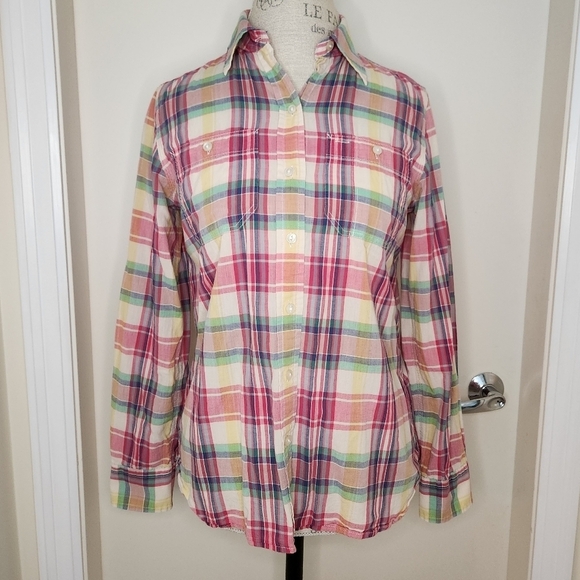 Ralph Lauren Pink Plaid Safari Shirt - Picture 1 of 13